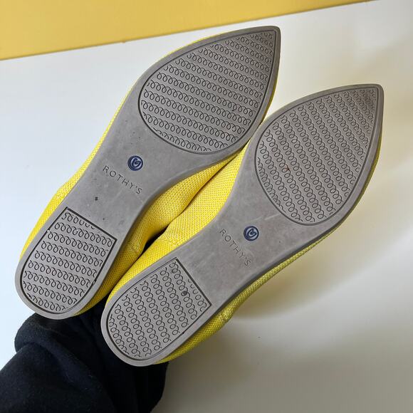 Rothy's The Point Ballet Flats Shoes Women's Size 8.5 Yellow Slip On - Picture 8 of 9
